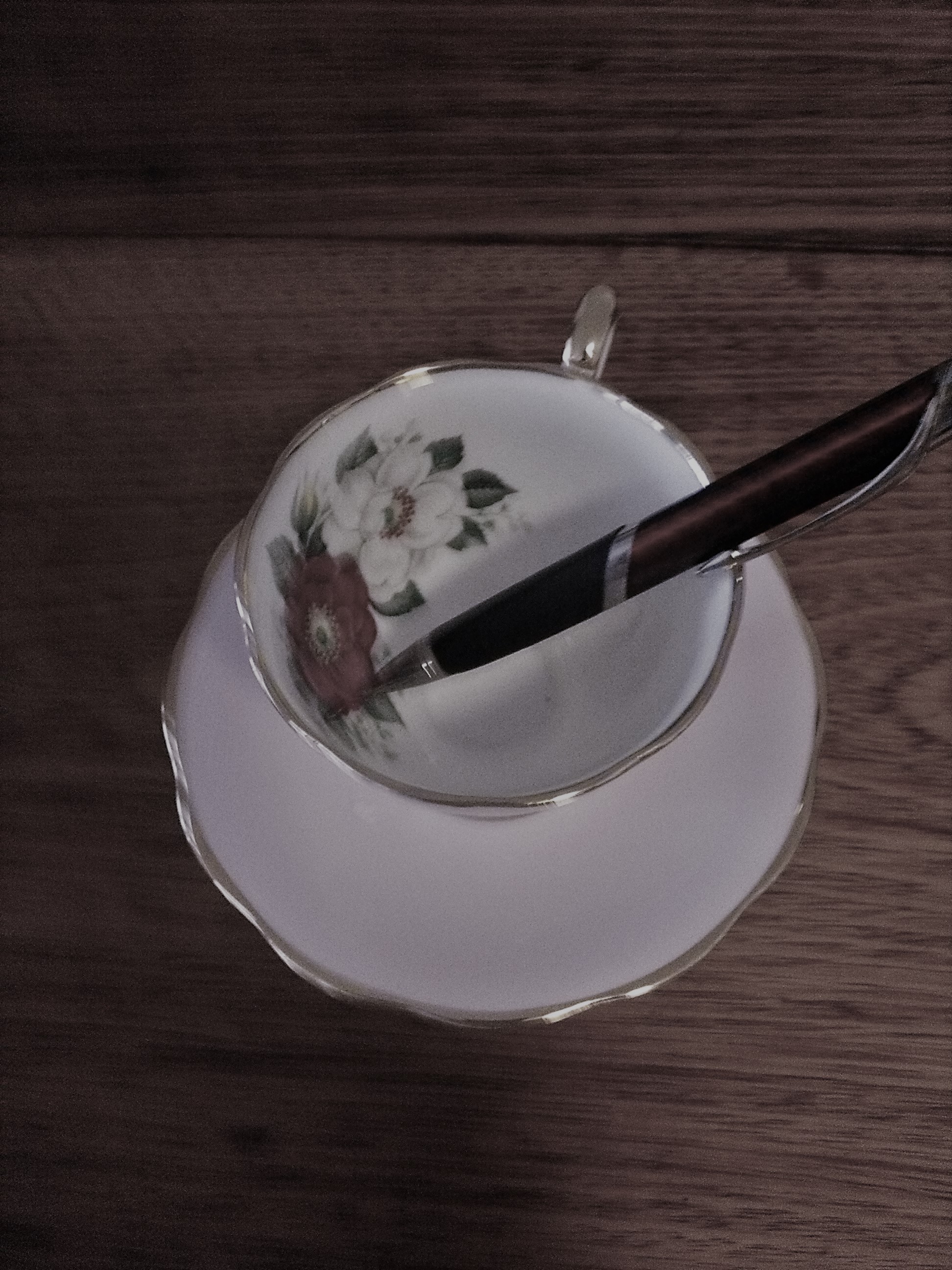 Tea cup for the poem, Brew by Denise Carruthers